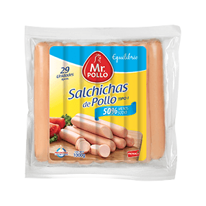 Salchicha de Pollo - 1 kg - 18 mm x 13 cm